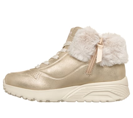 Skechers UNO Lite Cute Fur You Gold, autre vue de profil