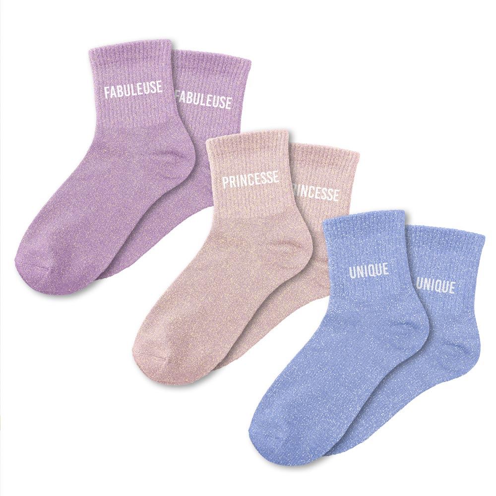 ✨Coffret trio chaussettes paillettes fabuleuse