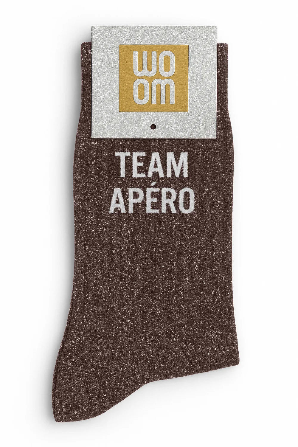 Chaussettes à Paillettes à Message "Team Apéro" - Moka Glow