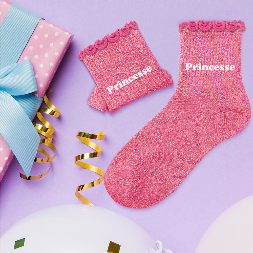 Chaussettes à paillettes enfants princesse 6-10ans fille