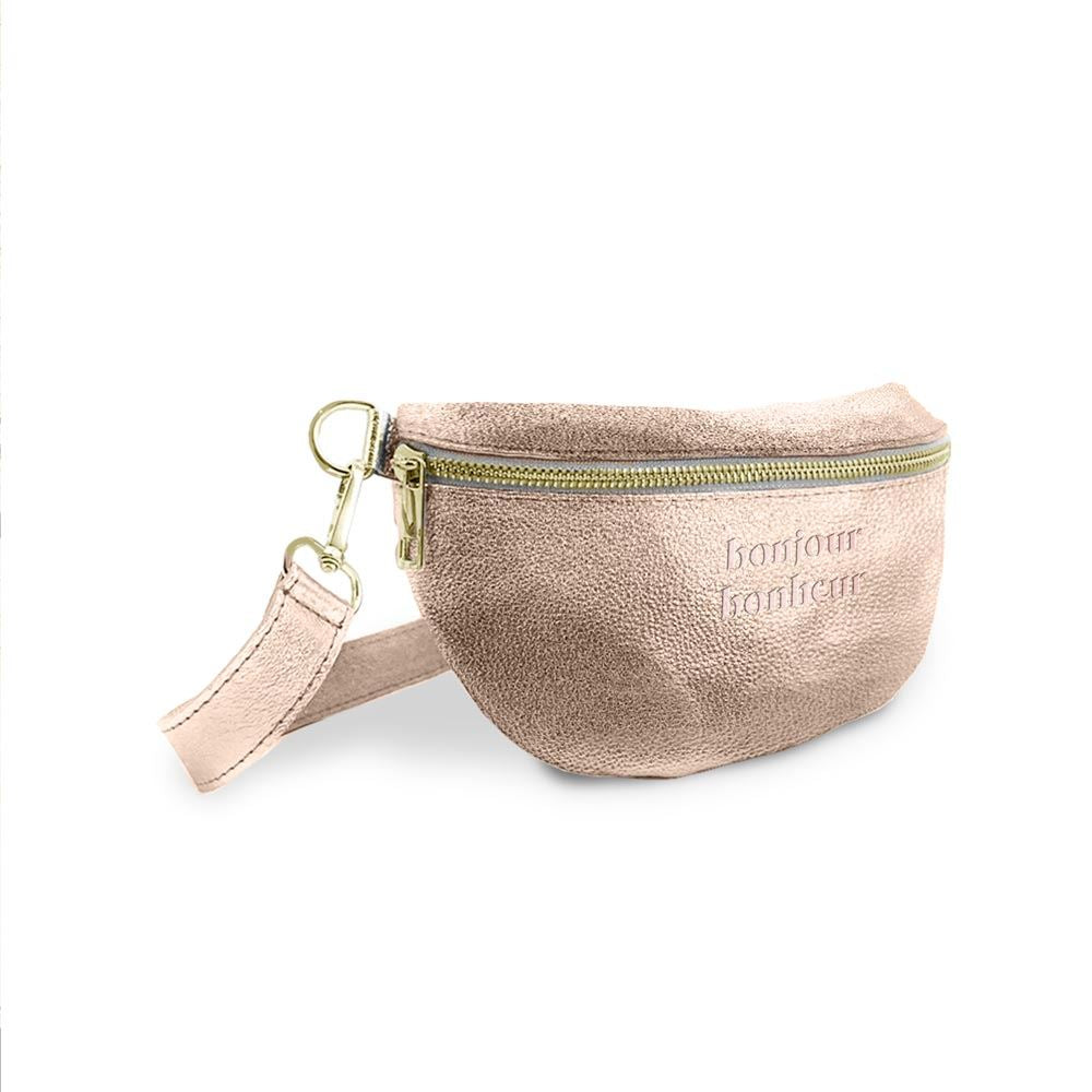 Sac banane metal rose dore