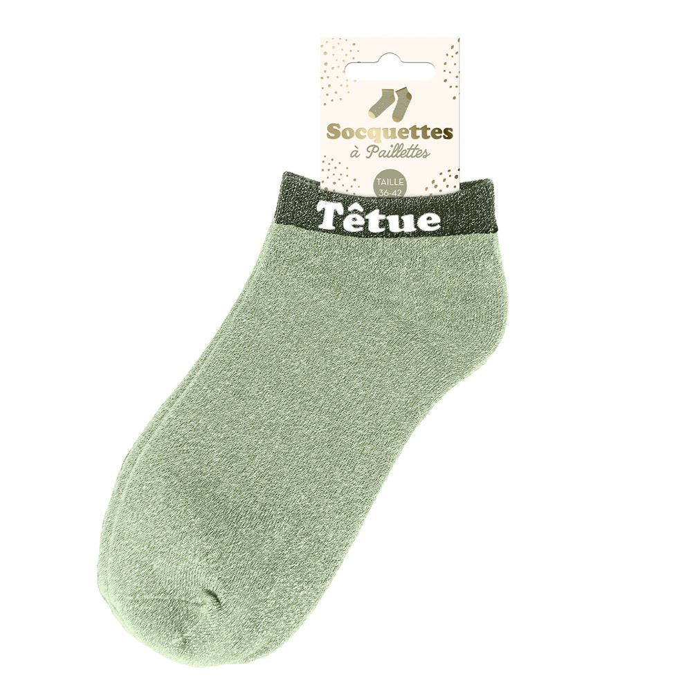 Socquettes paillettes têtue