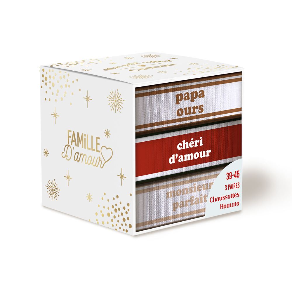Coffret trio chaussettes papa ours
