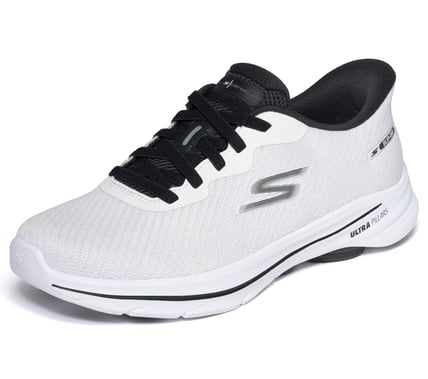 Skechers Slip-ins GO WALK 8 Nadia blanche et noire, vue du côté gauche