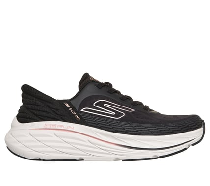 Skechers Slip-ins Max Cushioning Elite 3 Lenara noire, vue de face en situation