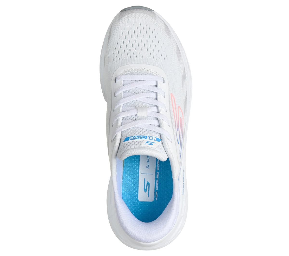 Semelle intérieure Air-Cooled Goga Mat de la Skechers Slip-ins Max Cushioning Elite 3 Lenara blanche