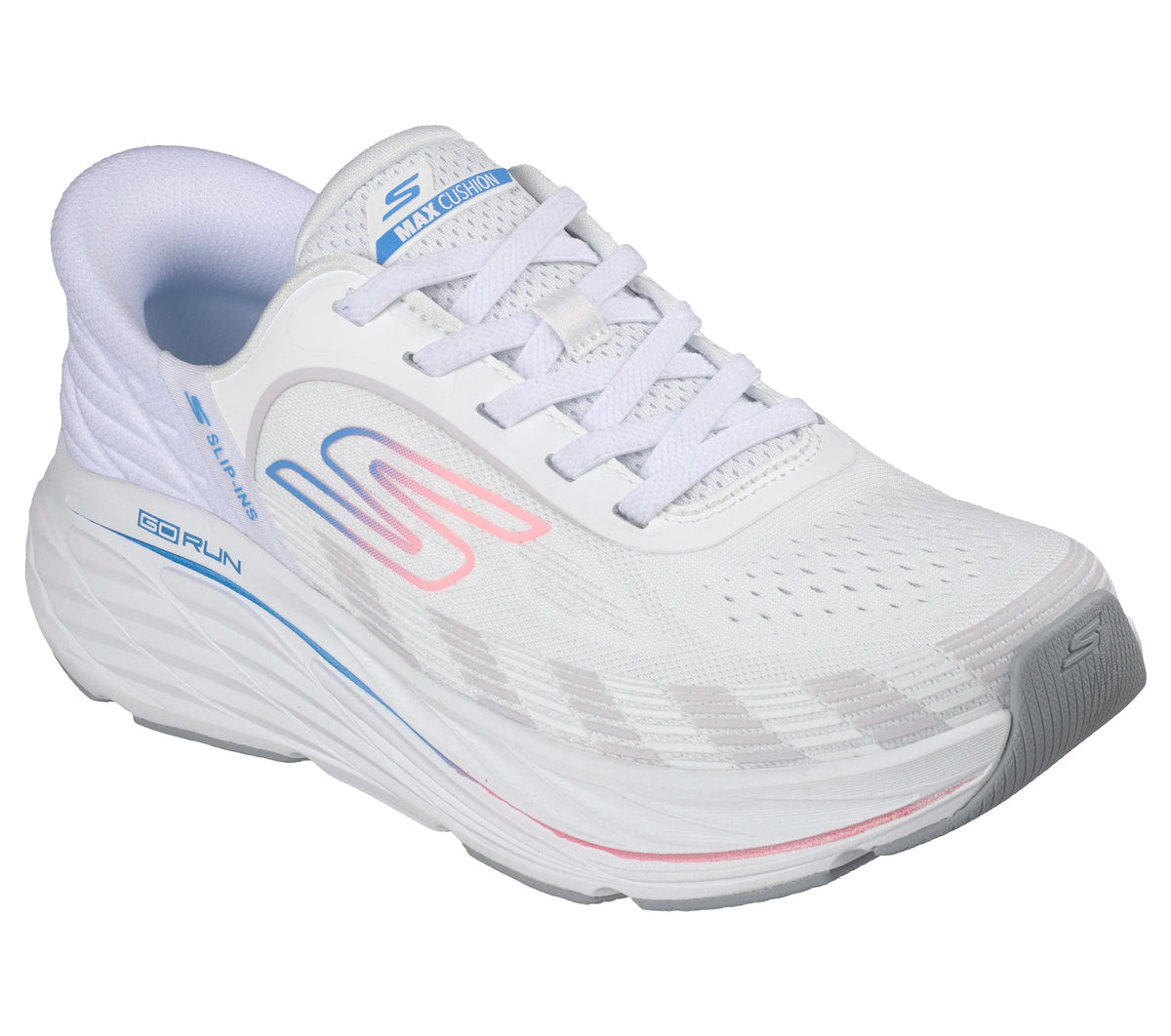 Skechers Slip-ins Max Cushioning Elite 3 Lenara blanche, vue de profil