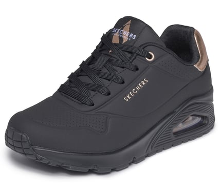 Skechers Uno Golden Air noire, vue du côté gauche