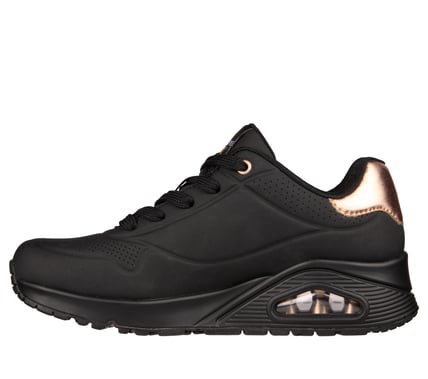 Skechers Uno Golden Air noire, autre vue de profil