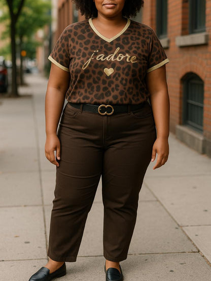 T-shirt J'adore motifs léopard 🐆