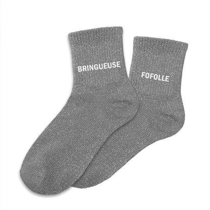 Chaussettes paillettes duo bringueuse fofolle