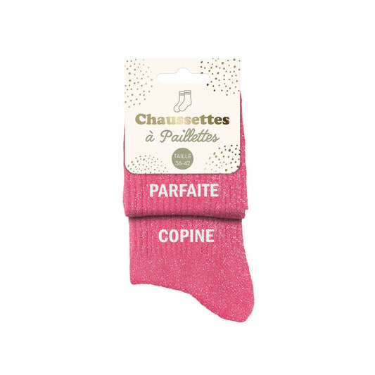 ✨Chaussettes paillettes duo parfaite copine