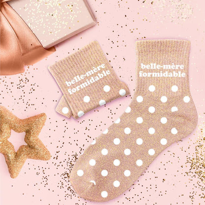 Chaussettes paillettes belle mère formidable