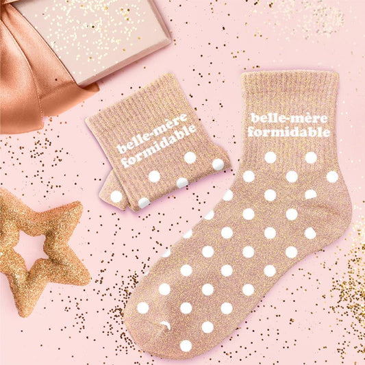 Chaussettes paillettes belle mère formidable