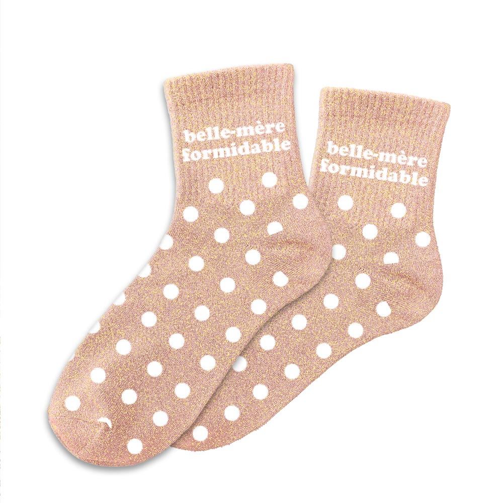 Chaussettes paillettes belle mère formidable