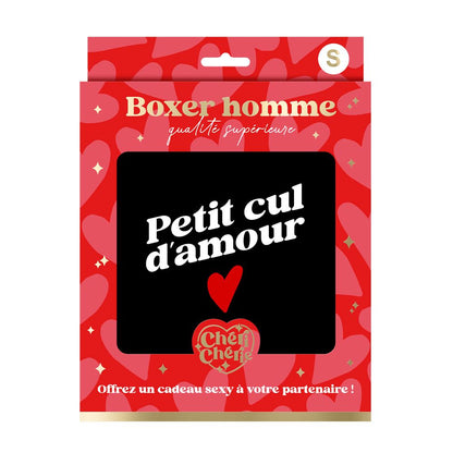 Boxer saint valentin noir Taille S