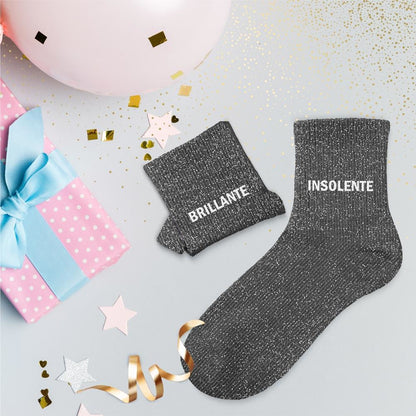 Chaussettes paillettes duo brillante insolente