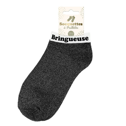 Socquettes à paillettes bringueuse
