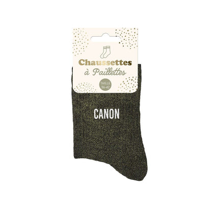 Chaussettes paillettes canon