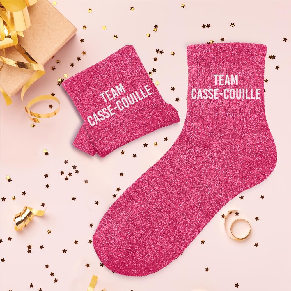 Chaussettes paillettes team casse-couille