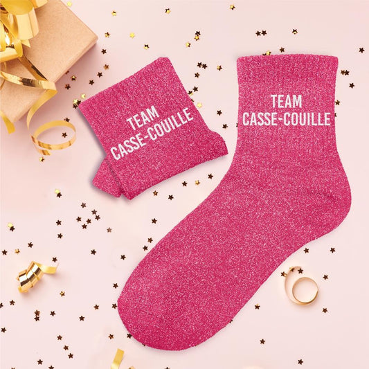 Chaussettes paillettes team casse-couille