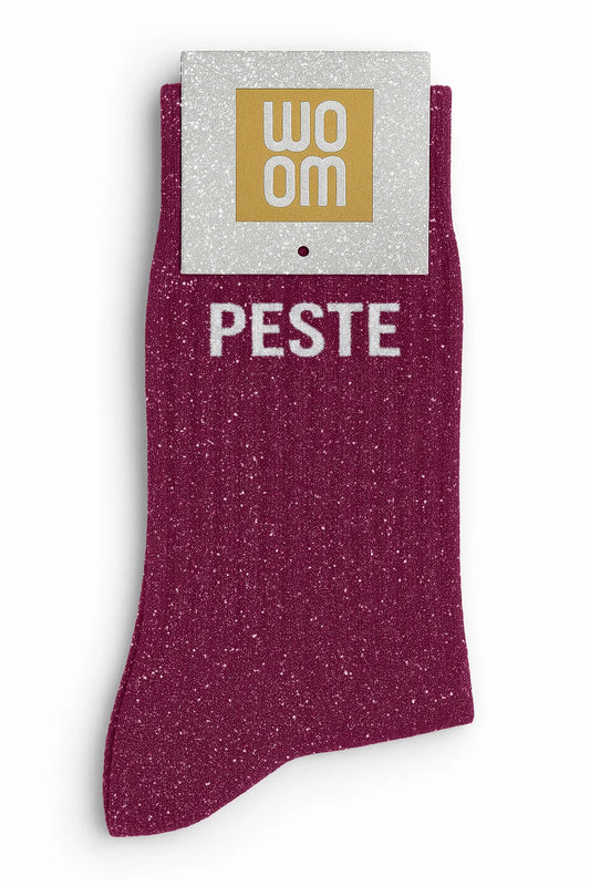 Chaussettes à paillettes « Peste » – Violettes