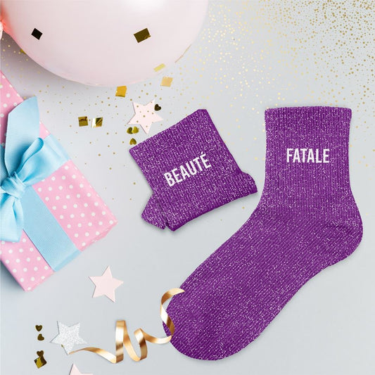 Chaussettes à paillettes duo beauté fatale