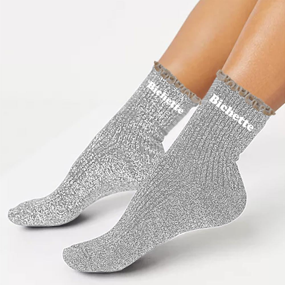 Chaussettes feston paillettes bichette