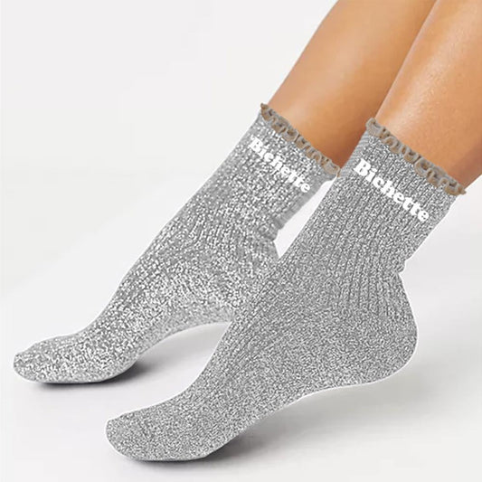 Chaussettes feston paillettes bichette