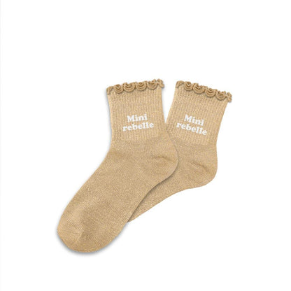 Chaussettes paillettes enfant mini rebelle 3-6ans fille
