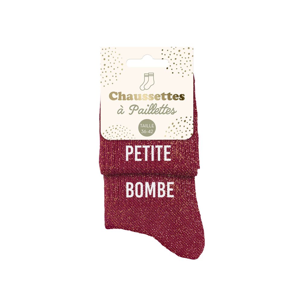 Chaussettes paillettes duo petite bombe