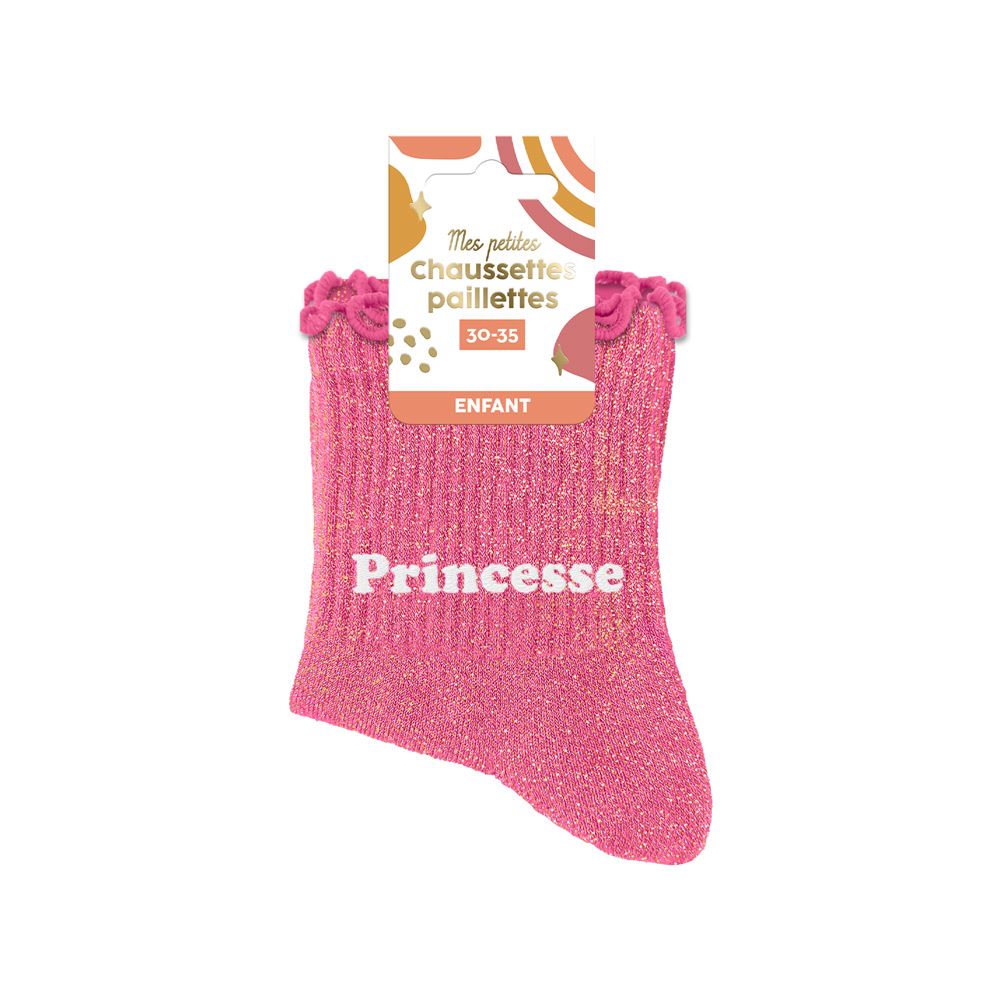 Chaussettes à paillettes enfants princesse 6-10ans fille