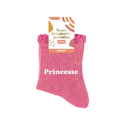 Chaussettes à paillettes enfants princesse 6-10ans fille
