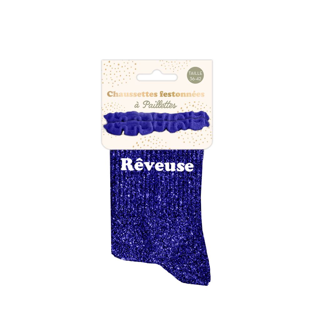 Chaussettes feston à paillettes rêveuse