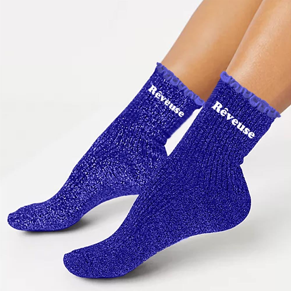 Chaussettes feston à paillettes rêveuse