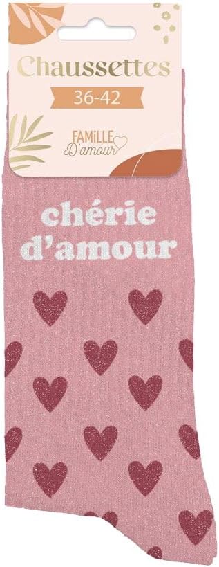 Chaussettes paillettes chérie d'amour