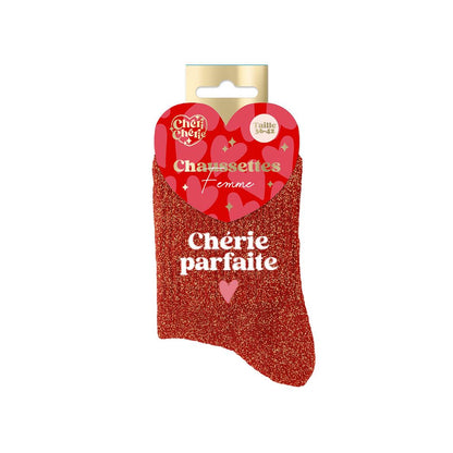 Chaussettes paillettes chérie parfaite