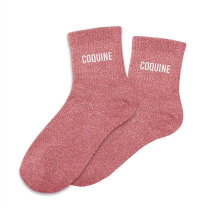 Chaussettes paillettes coquine
