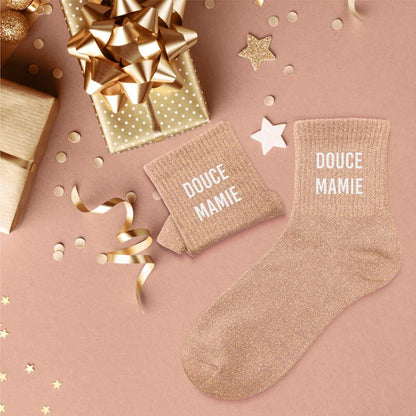 Chaussettes paillettes douce mamie