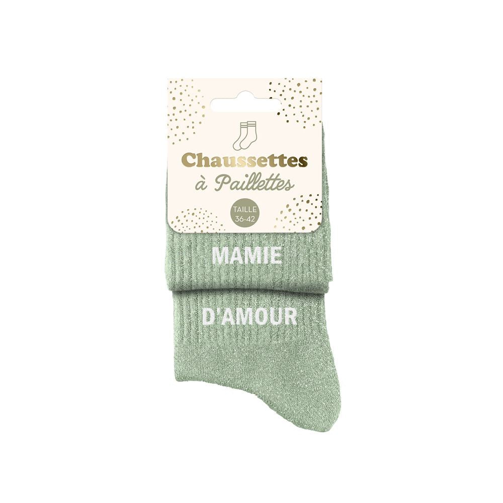 Chaussettes paillettes duo mamie d amour