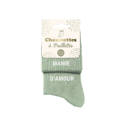 Chaussettes paillettes duo mamie d amour