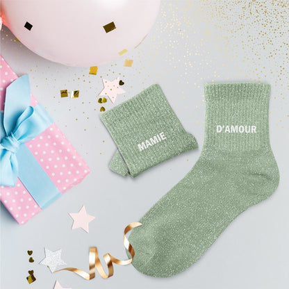 Chaussettes paillettes duo mamie d amour