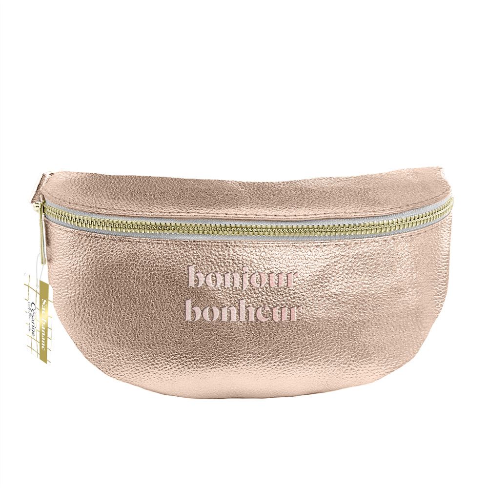 Sac banane metal rose dore
