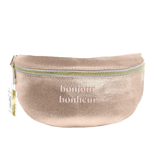Sac banane metal rose dore