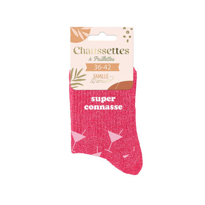Chaussettes paillettes super connasse